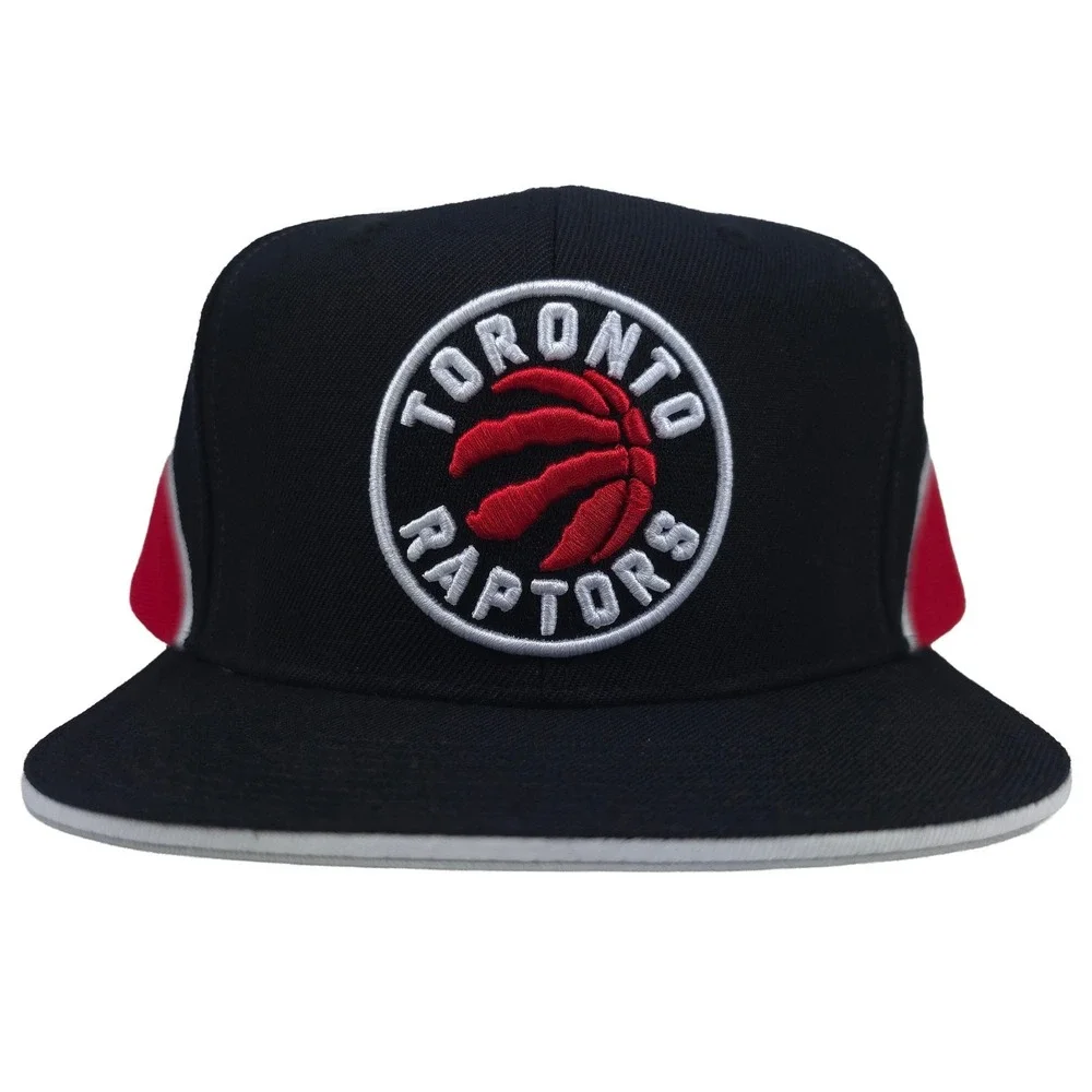Toronto Raptors Mitchell & Ness‎ NBA Snapback Hat Cap 3D Logo Black Red New